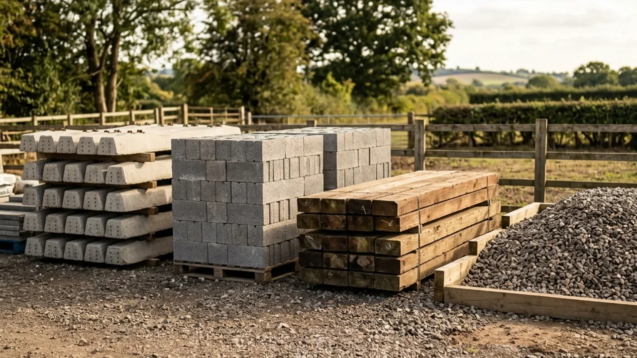 Retaining wall material options prepared for comparison